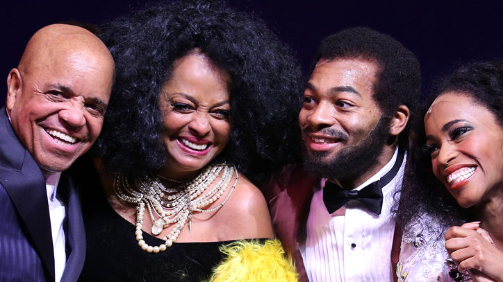 Dianna Ross and the cast of Motown the Musical on Broadway