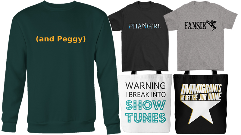 Thespian Swag including t shirts, bags, and more