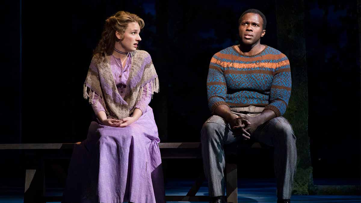 Jessie Mueller and Joshua Henry in <i>Carousel</i>. Photo by Julieta Cervantes.