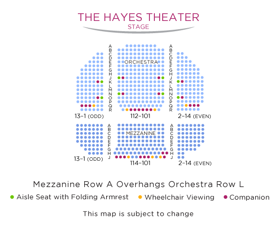 Helen Hayes Theater Seating Chart