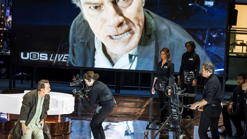 Bryan Cranston in the London production of Network. Photo by Jan Versweyveld. Bryan Cranston in the London production of Network. Photo by Jan Versweyveld.