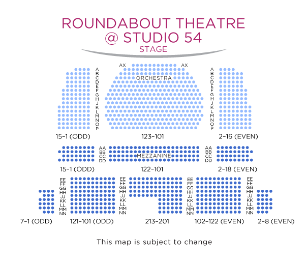 Studio 54 Seating Chart