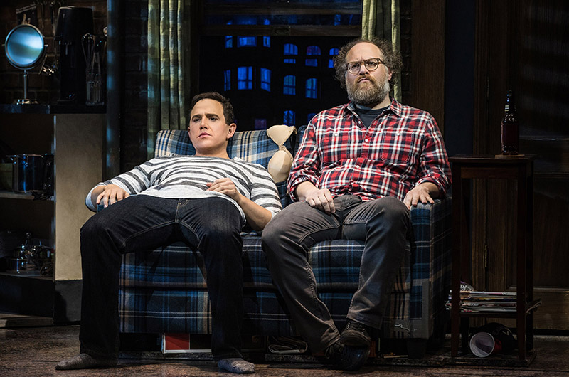 Santino Fontana and Andy Grotelueschen in <i>Tootsie</i>. Photo by Matthew Murphy.