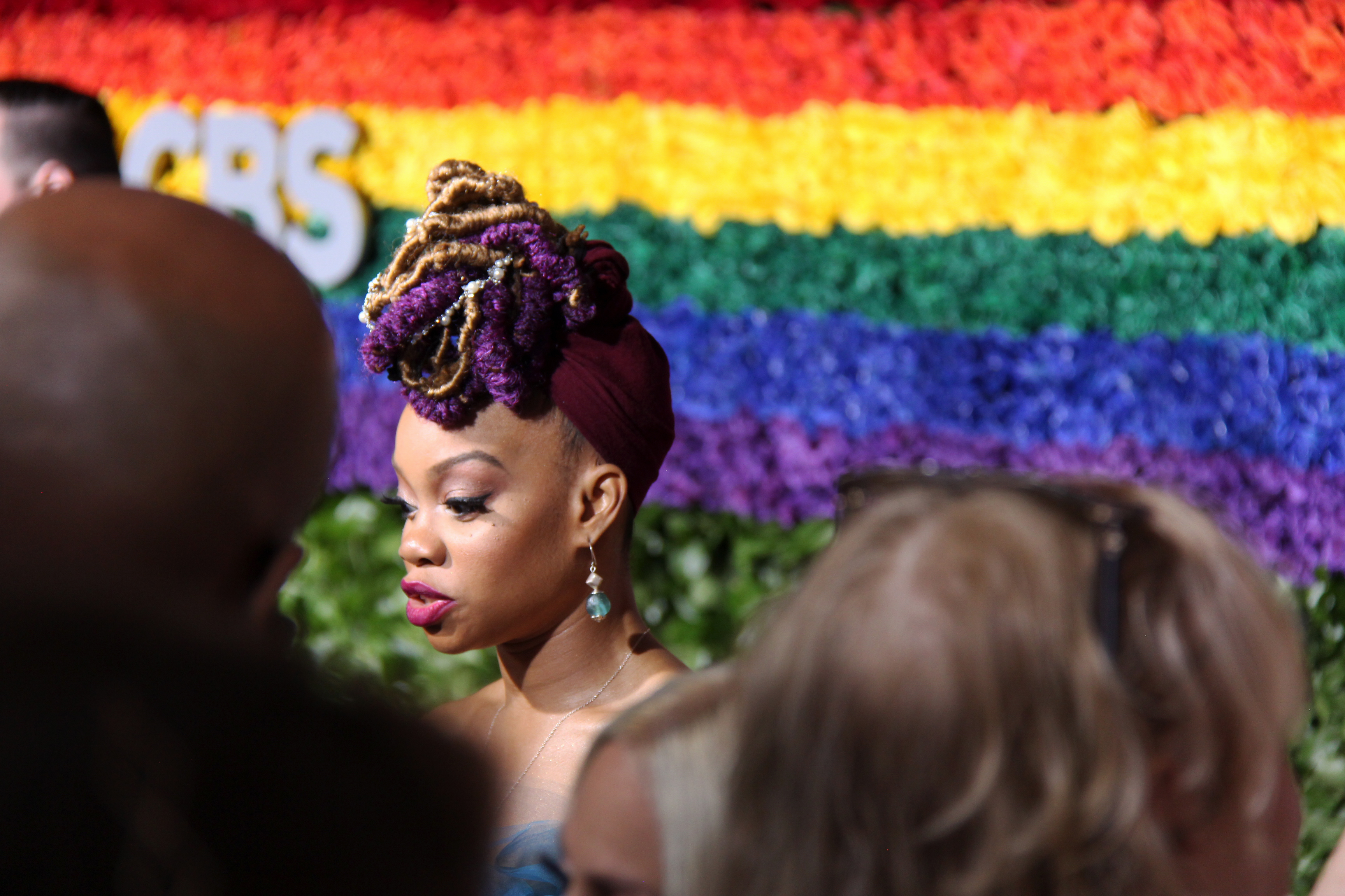 Camille A. Brown from <i>Choir Boy</i> on the Tony Awards red carpet. Photo by Broadway Direct.
