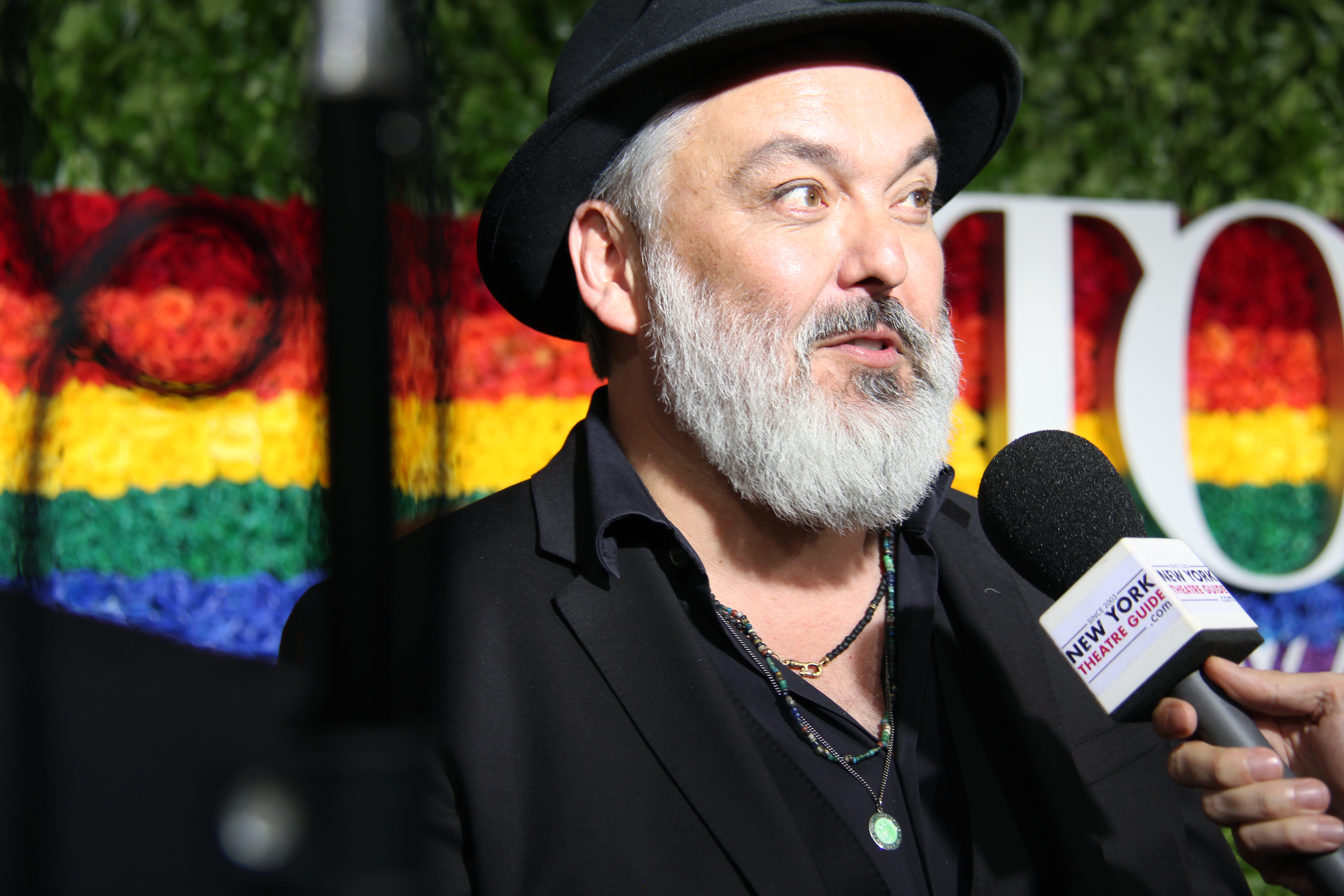 Jez Butterworth from <i>The Ferryman</i> on the Tony Awards red carpet. Photo by Broadway Direct.