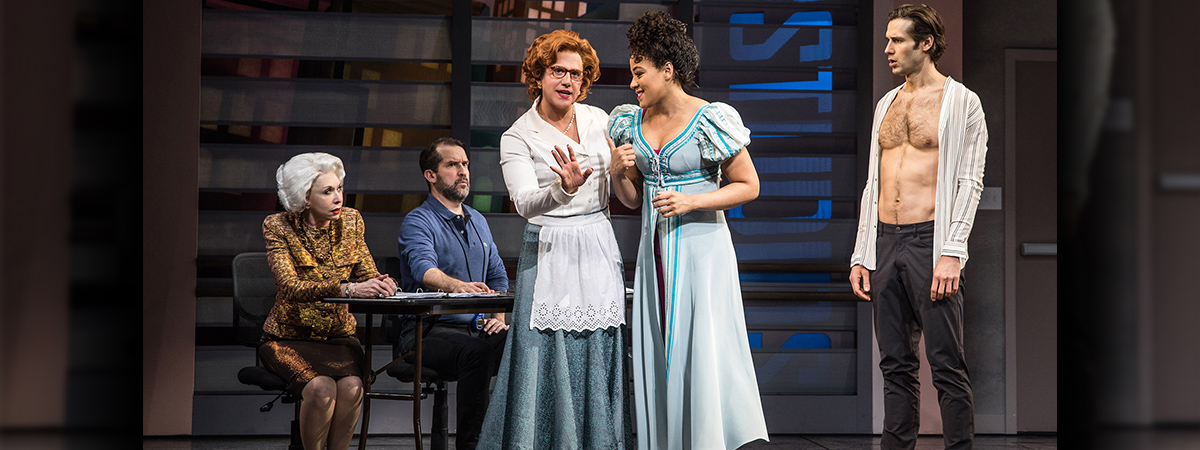 Santino Fontana and Lilli Cooper in the Broadway production of Tootsie the Comedy Musical