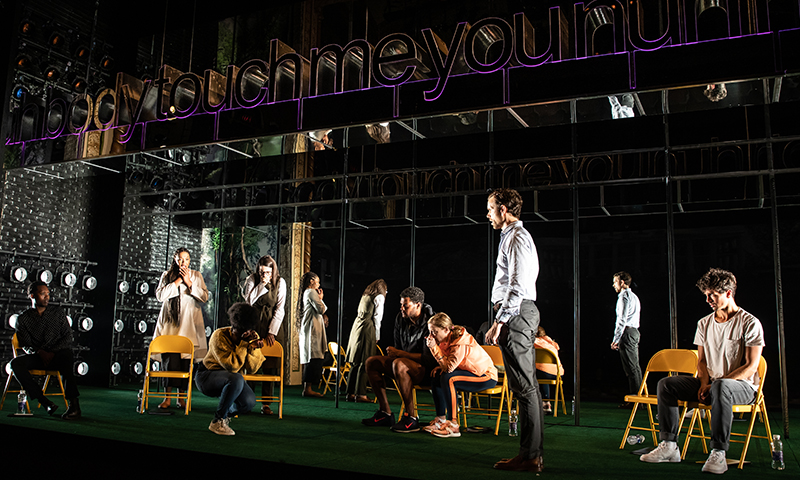 The full cast of <i>Slave Play</i>. Photo by Matthew Murphy.