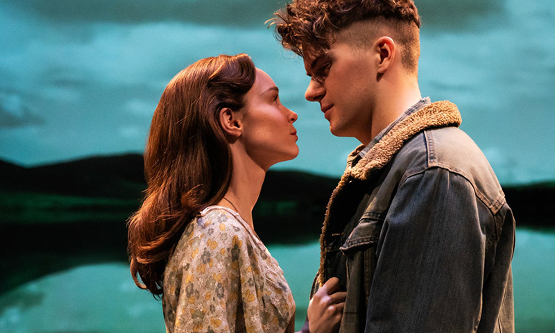 Caitlin Houlahan and Colton Ryan in <i>Girl From the North Country</i>. Photo by Matthew Murphy.