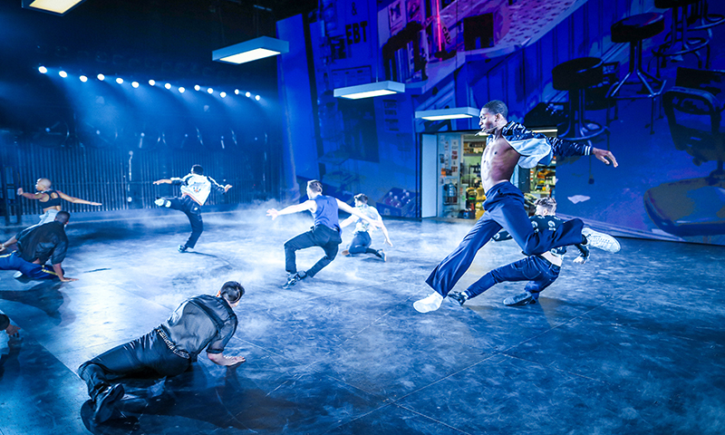 Dharon E. Jones and the cast of <i>West Side Story</i>. Photo by Jan Versweyveld.