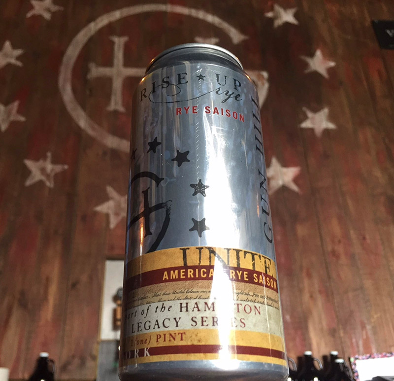 <i>Hamilton</i>'s American Rye Saison. Photo from Broadway Brews Project.