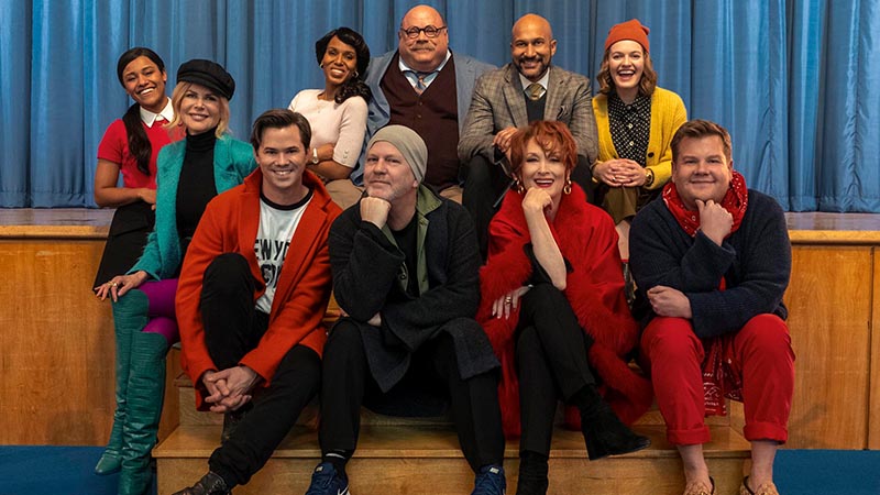 Ryan Murphy and the cast of <i>The Prom</i>. Photo by Netflix.
