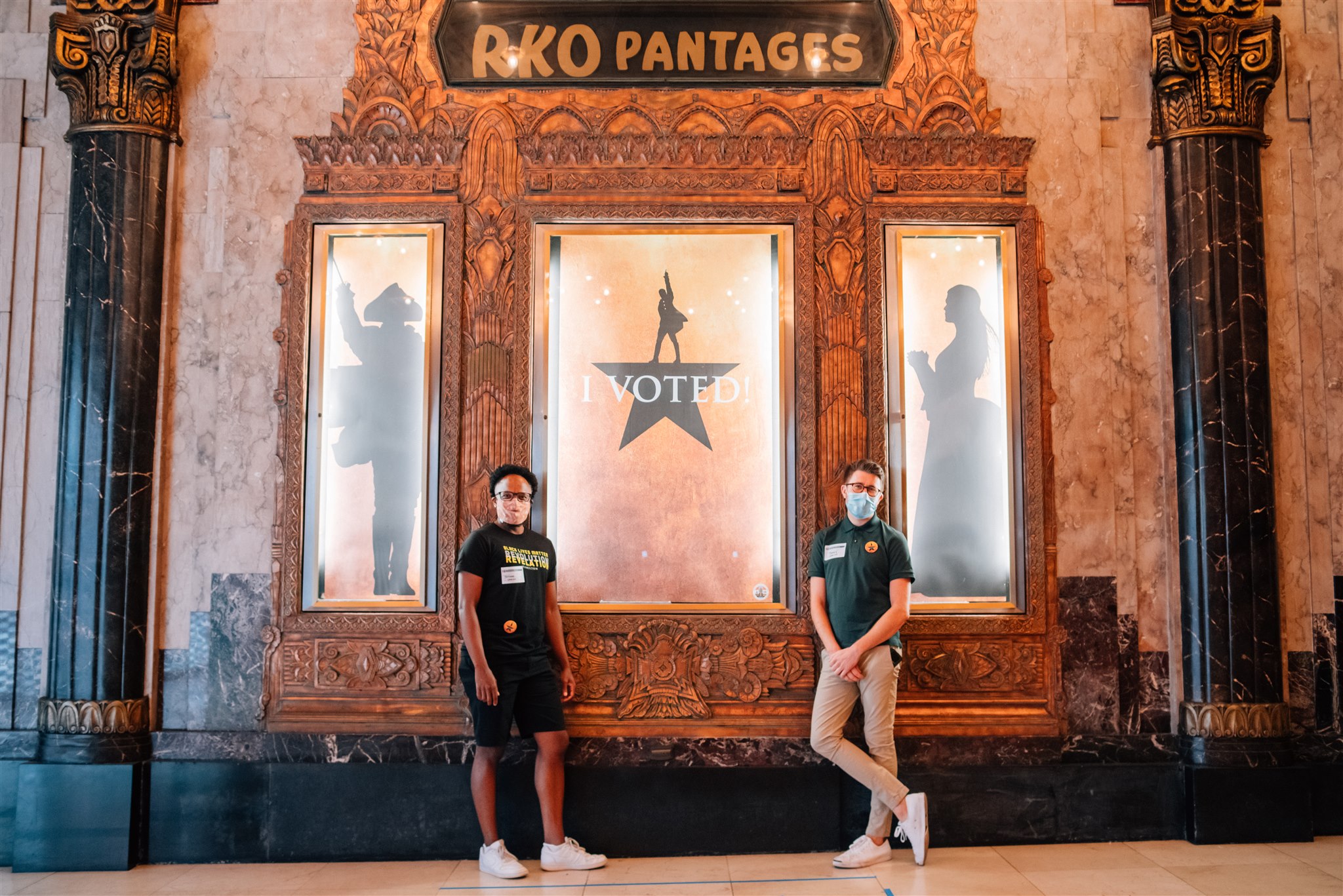 The Pantages Theatre on Voting Day 2020.