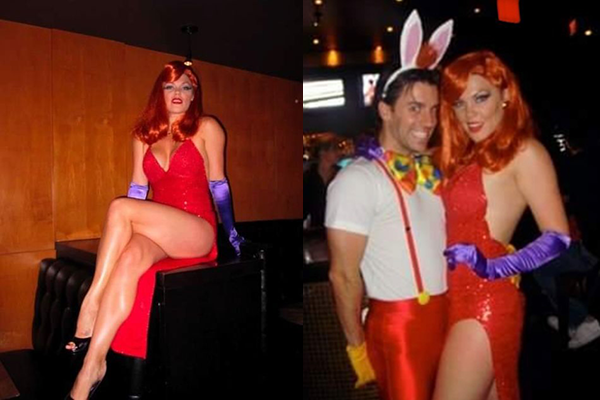 Robyn Hurder as Jessica Rabbit pictured with husband Clyde Alves as Roger Rabbit. Photos Courtesy of Robyn Hurder.