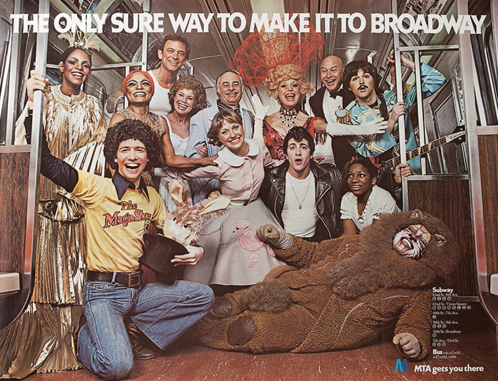 Cast members from Timbuktu!, The Magic Show, Same Time, Next Year, Cold Storage, Grease, Hello, Dolly!, Annie, Beatlemania, and The Wiz.