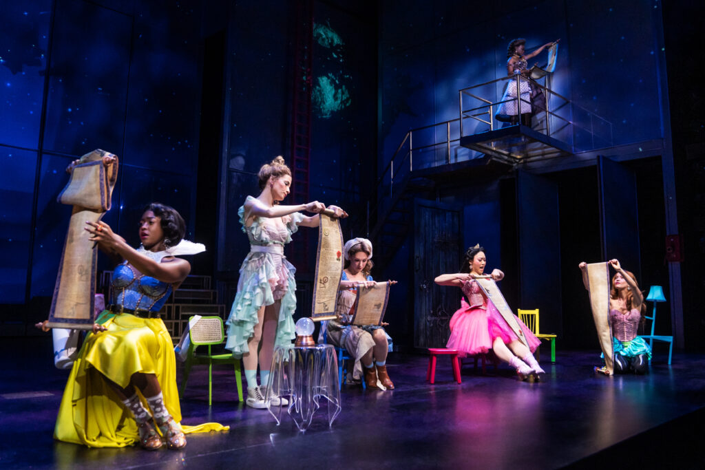 Aisha Jackson, Morgan Weed, Briga Heelan, Ashley Chiu, Wonu Ogunfowora, and Lauren Zakrin in Once Upon a One More Time. Photo by Matthew Murphy.