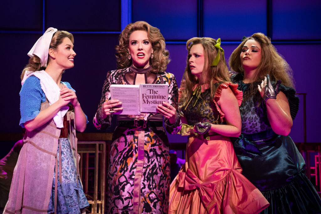 Briga Heelan, Emily Skinner, Tess Soltau, and Mimi Scardulla in Once Upon a One More Time. Photo by Matthew Murphy.