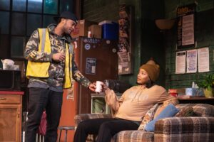 Joshua Boone and Chanté Adams in Skeleton Crew. Photo by Matthew Murphy.