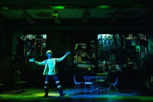 Adesola Osakalumi in Skeleton Crew. Photo by Matthew Murphy.