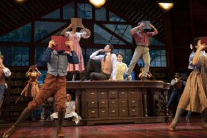Hugh Jackman, Sutton Foster and the Cast of The Music Man. Photo by Julieta Cervantes.