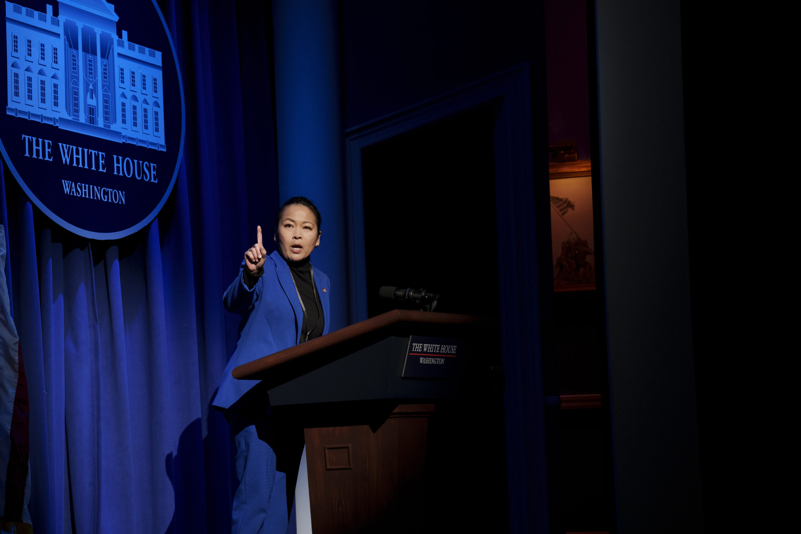 Suzy Nakamura in POTUS. Photo by Paul Kolnik.