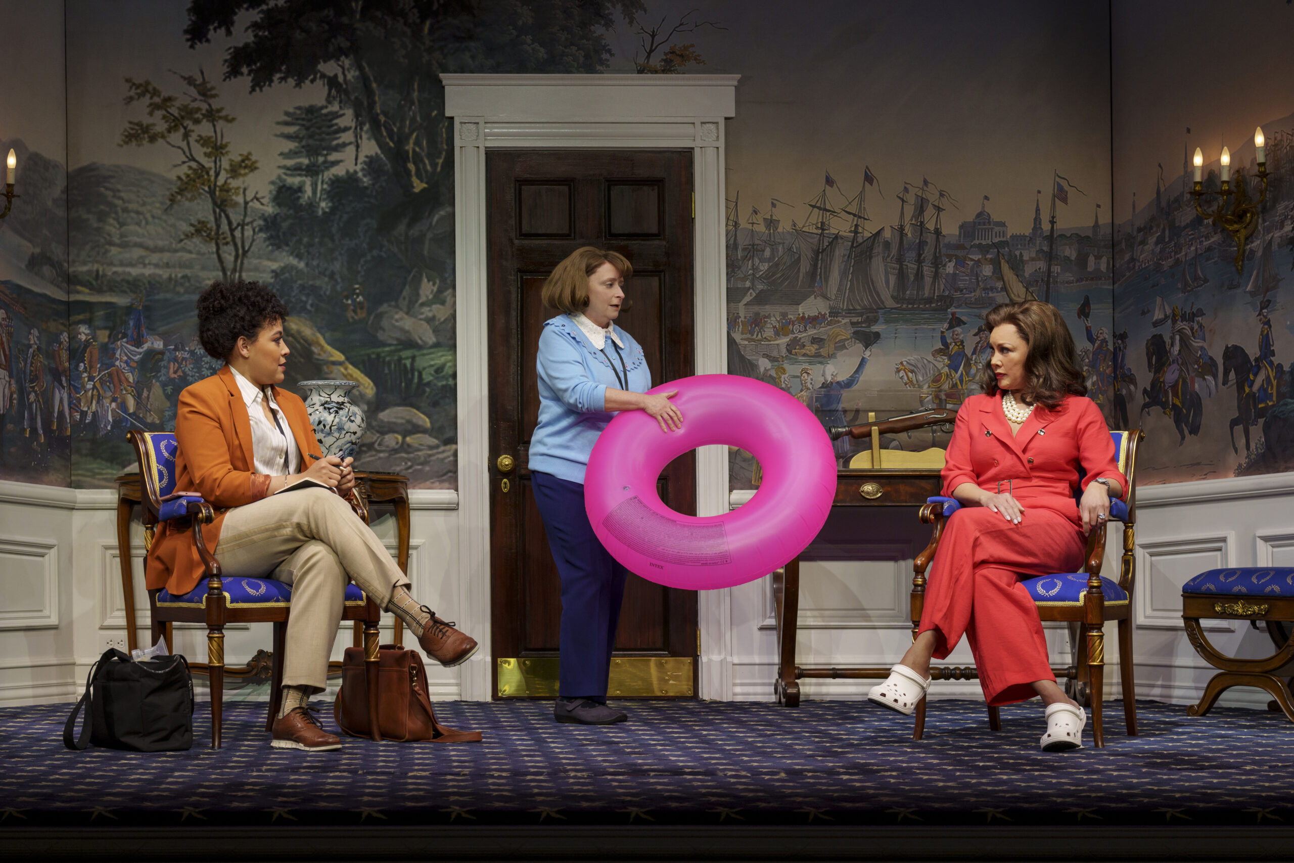 Lilli Cooper, Rachel Dratch, and Vanessa Williams in POTUS. Photo by Paul Kolnik.