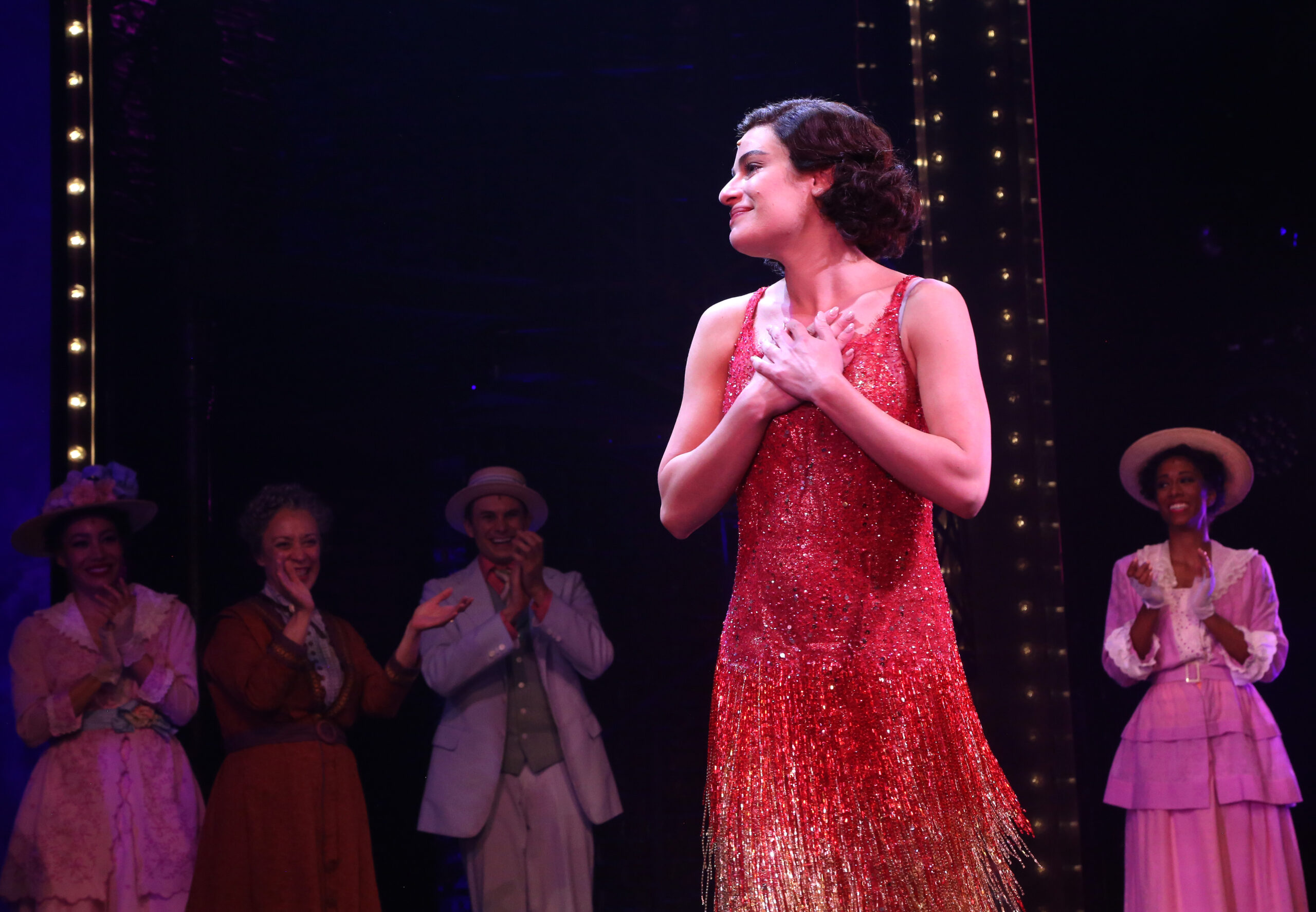 Lea Michele in Funny Girl. Photo by Bruce Glikas.