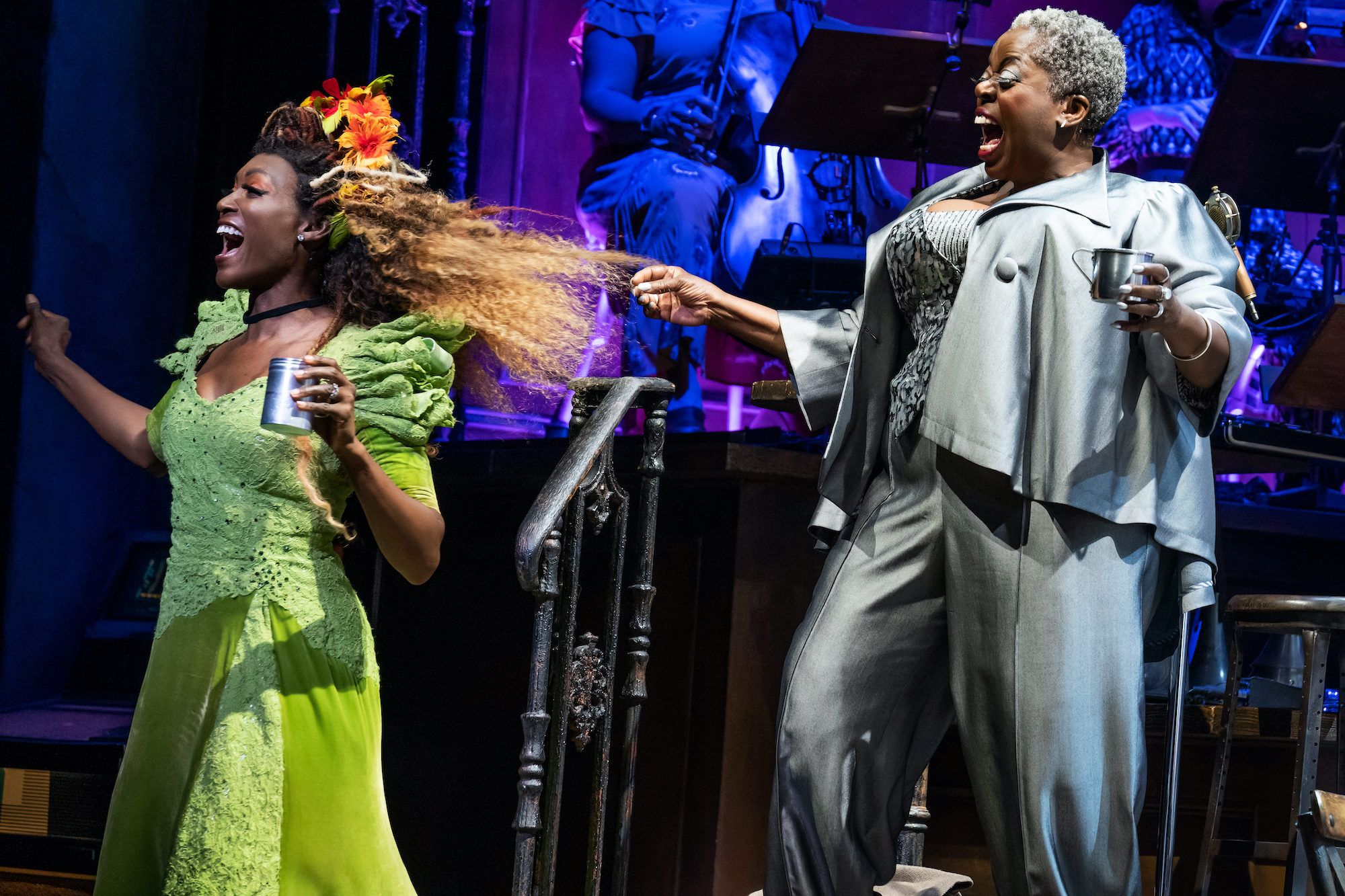 Jewelle Blackman and Lillias White in Hadestown. Photo by Matthew Murphy.