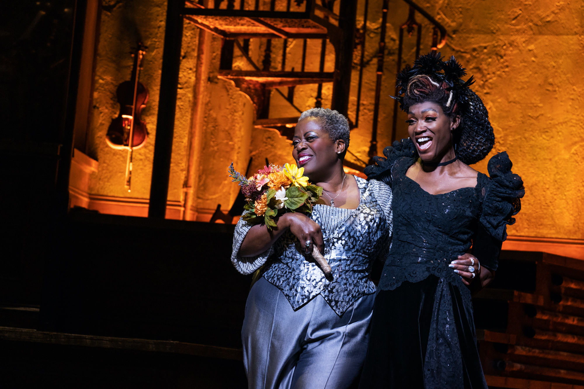 Lillias White and Jewelle Blackman in Hadestown. Photo by Matthew Murphy.