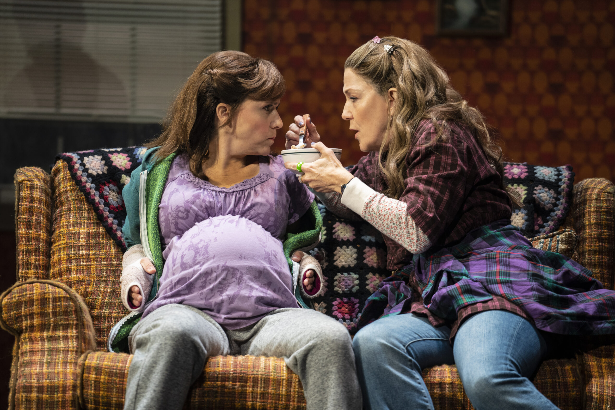 Alli Mauzey and Victoria Clark in Kimberly Akimbo. Photo by Joan Marcus.
