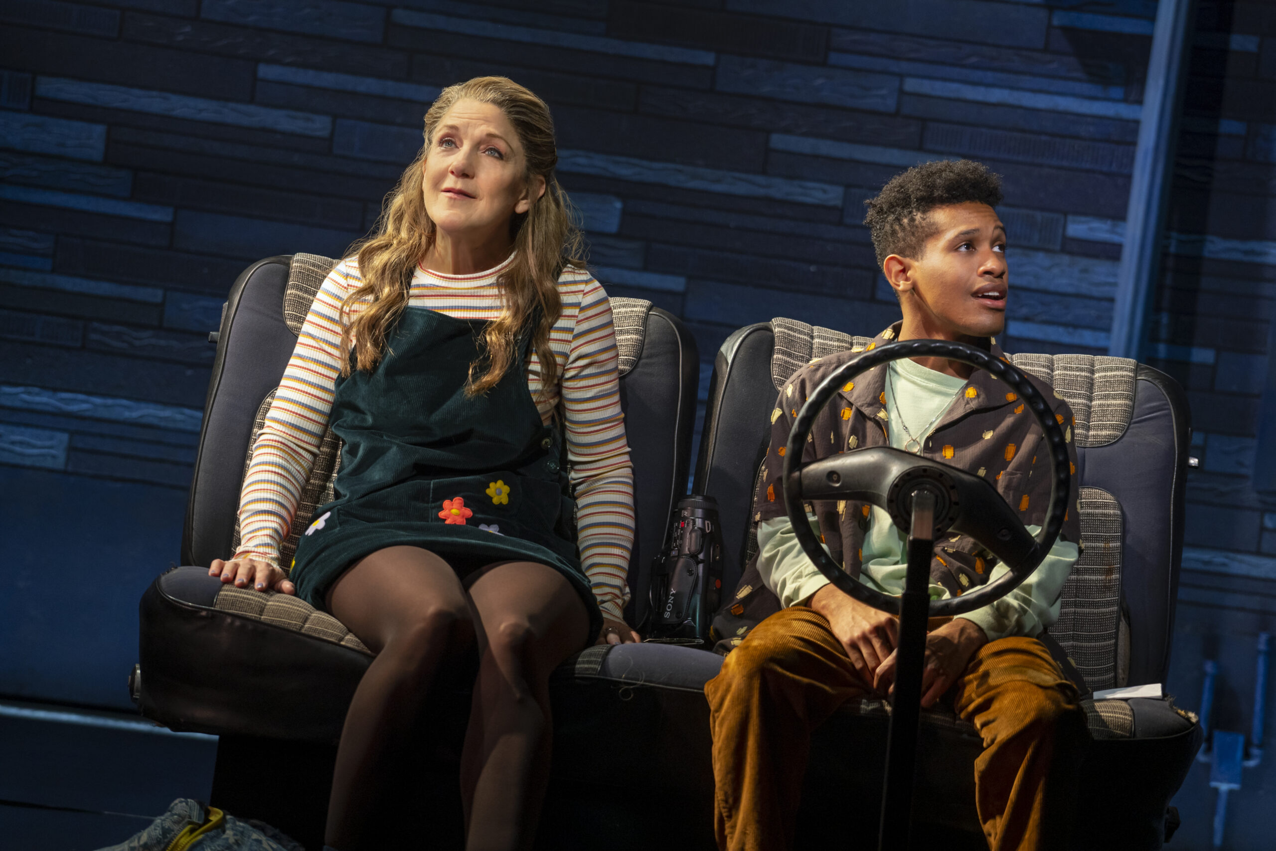 Victoria Clark and Justin Cooley in Kimberly Akimbo. Photo by Joan Marcus.