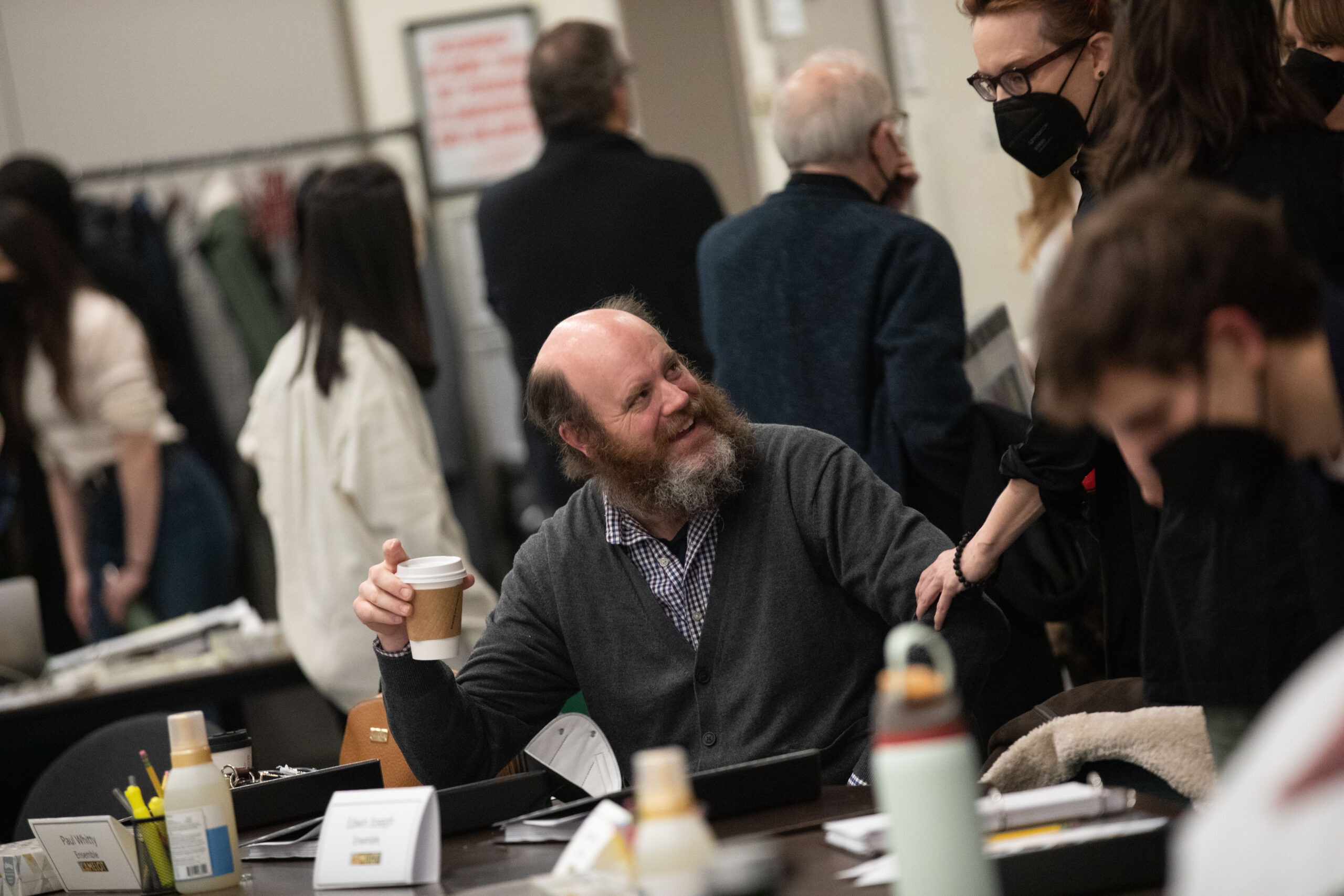 Paul Whitty at the first rehearsal of Camelot. Photo by Daniel Weiss.