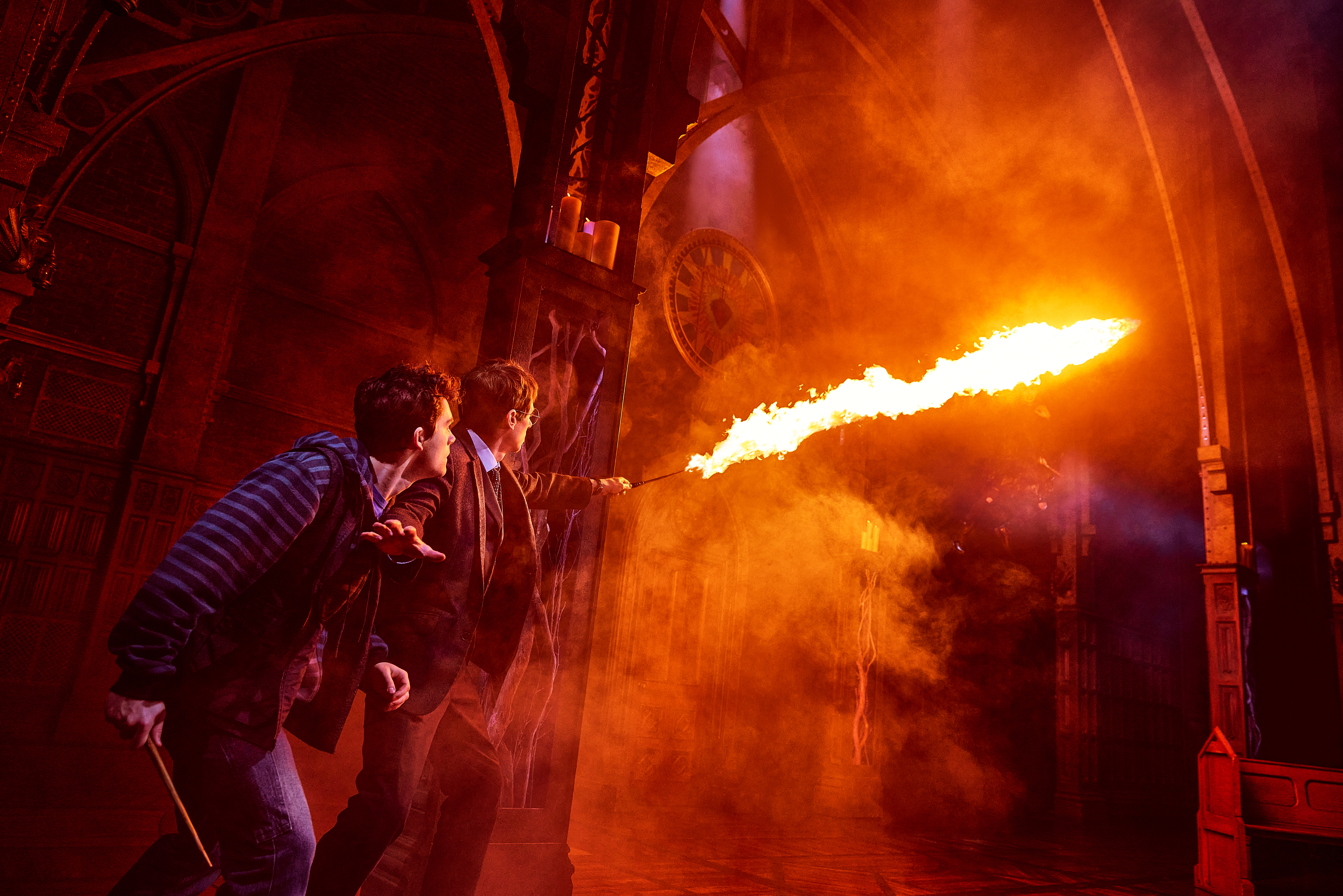 Joel Meyers and Steve Haggard in Harry Potter and the Cursed Child. Photo by Matthew Murphy.