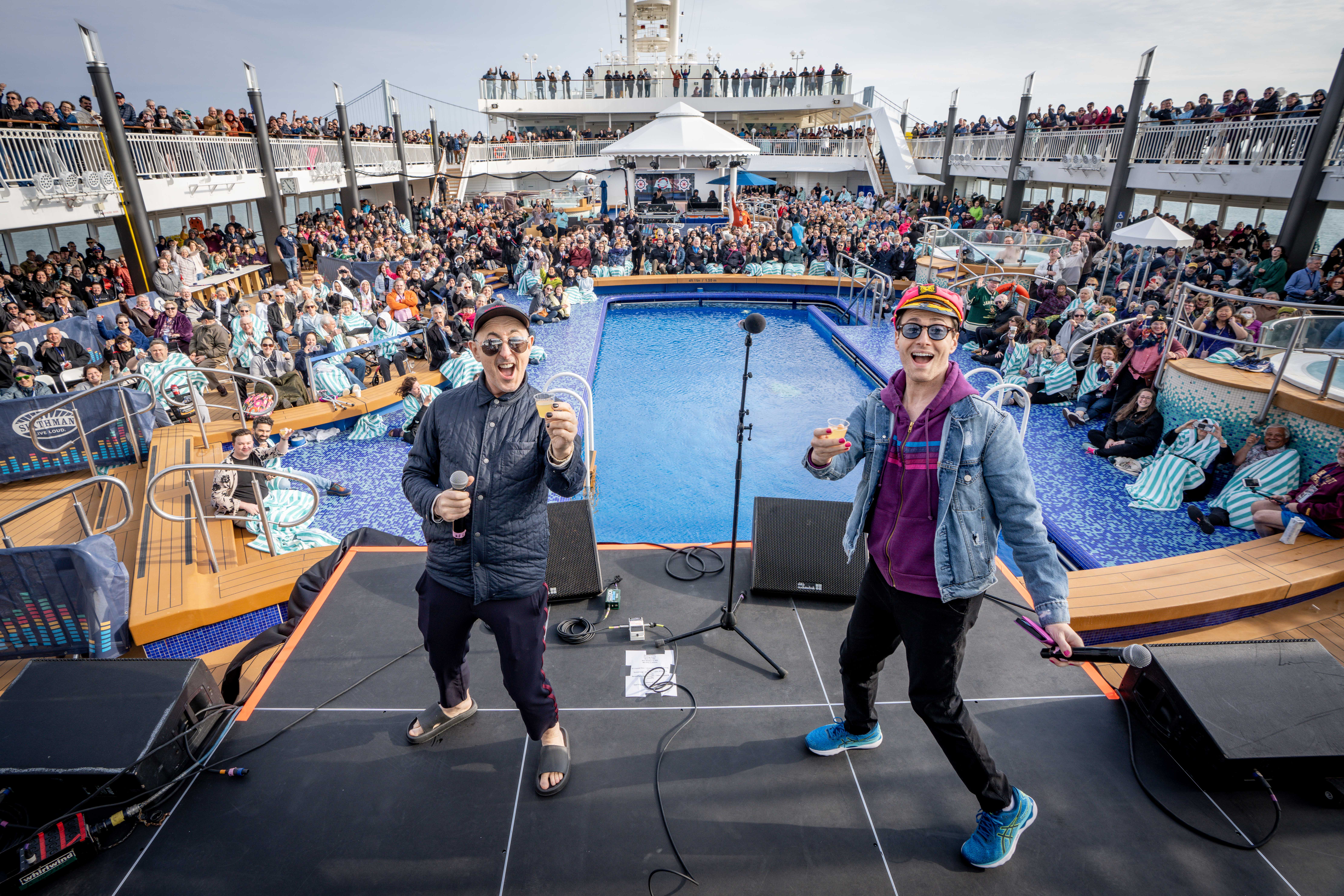 Alan Cumming and Randy Rainbow on The Broadway Cruise. Photo by Will Byington.
