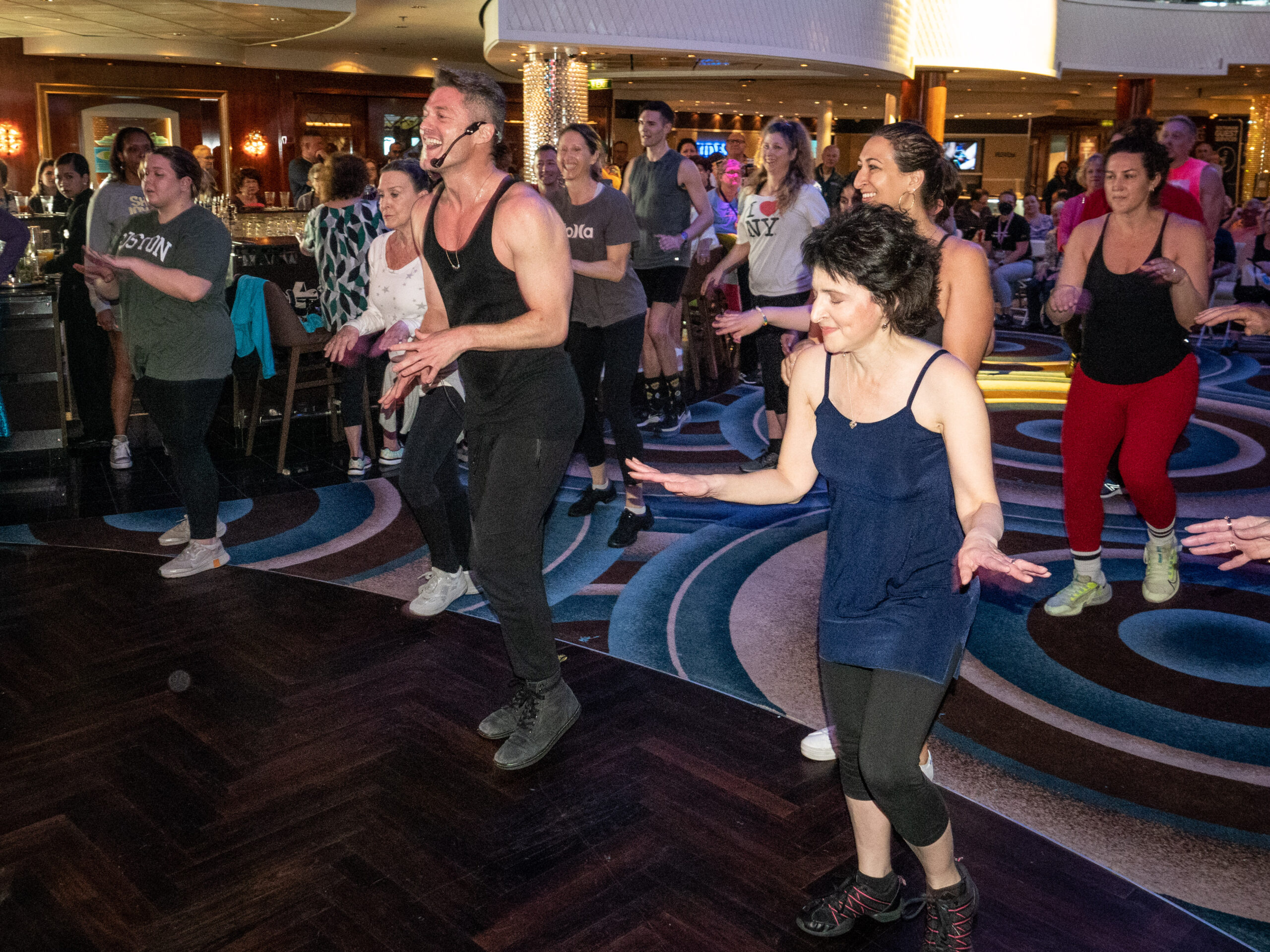 Spencer Liff teaching a class on The Broadway Cruise. Photo by Will Byington.