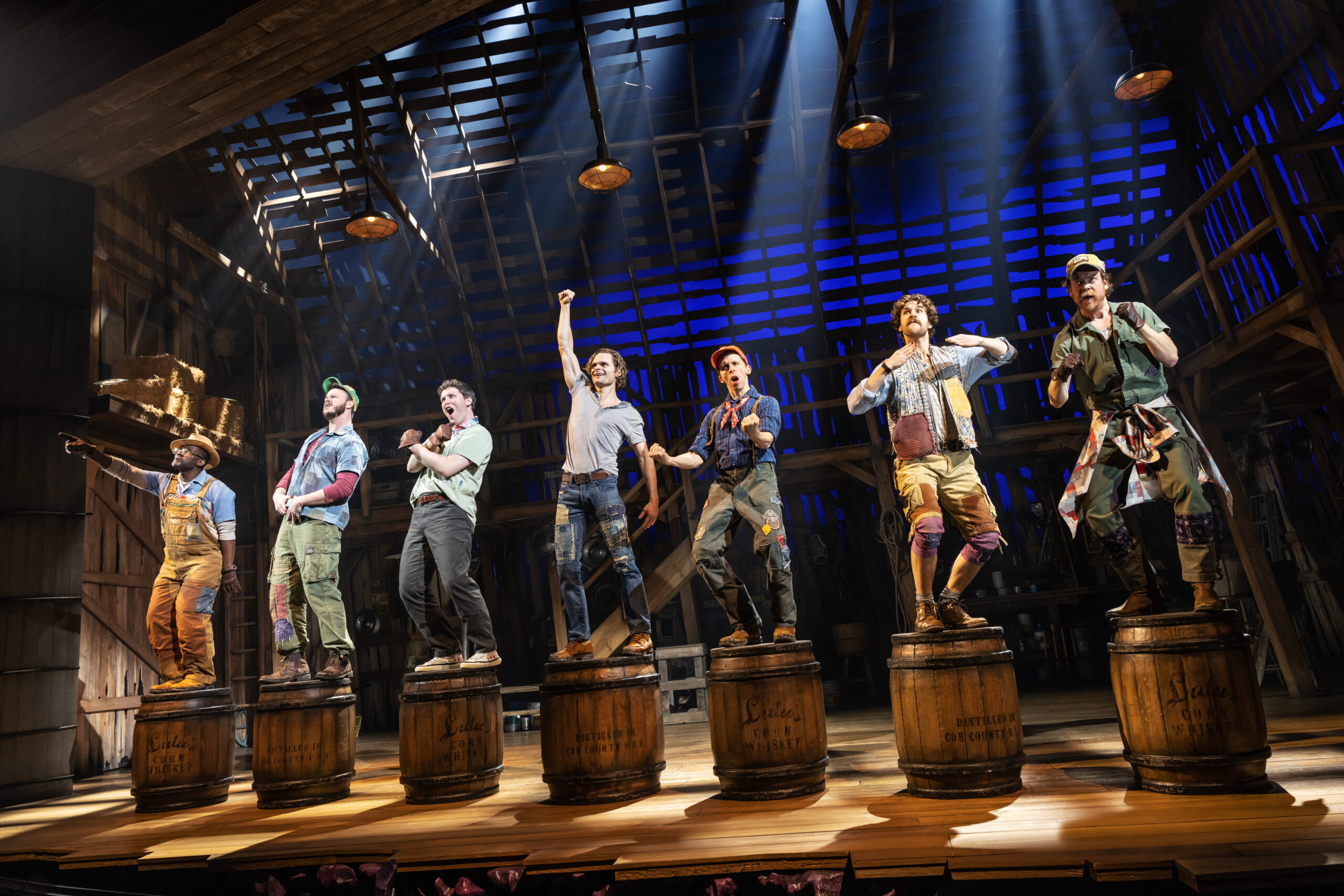 The cast of Shucked. Photo by Matthew Murphy and Evan Zimmerman.