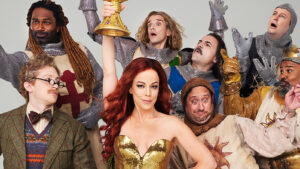 First Look: Leslie Kritzer, Ethan Slater, & More Star in <i>Spamalot</i>