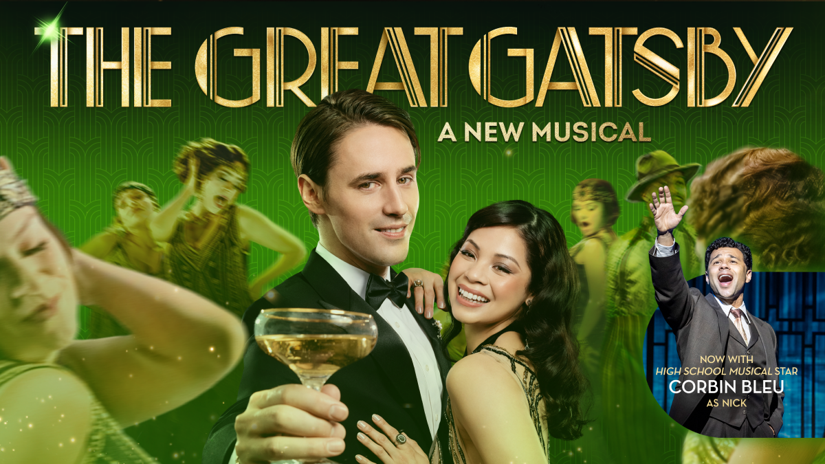 Reeve Carney and Eva Noblezada in The Great Gatsby: A New Musical. Now with High School Musical star Corbin Bleu as Nick.