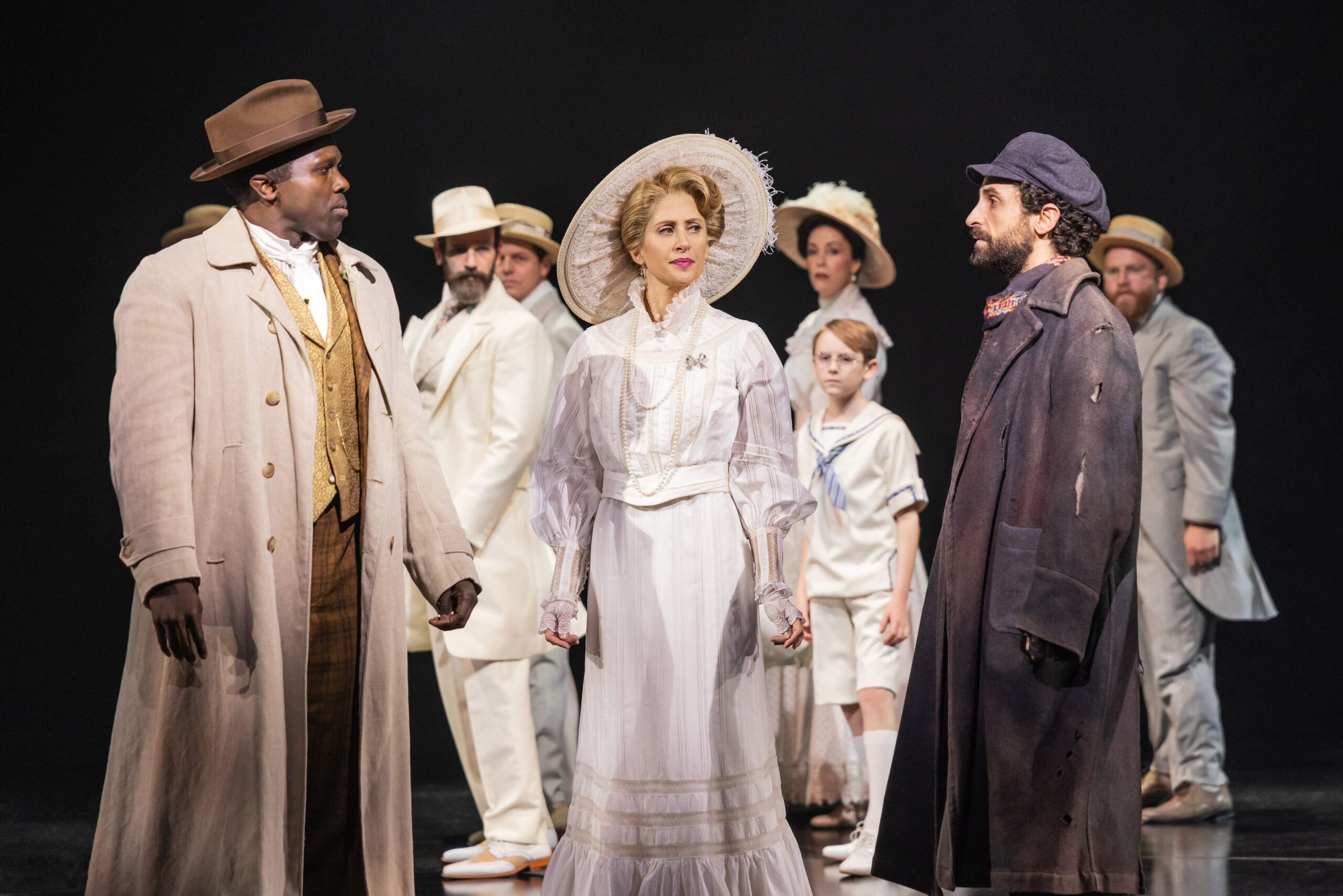 Joshua Henry, Cassie Levy, and Brandon Uranowitz in Ragtime. Photo by Matthew Murphy.