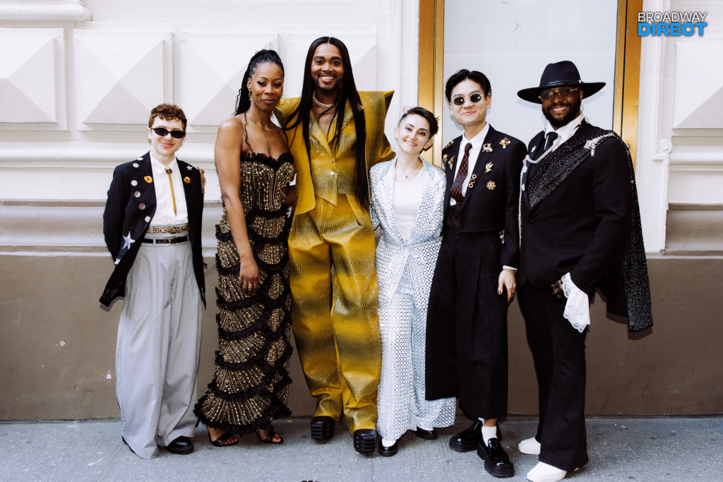 Campbell Anidjar, Tiffany Robinson, Cody Renard Richard, Kayla Uribe, Alex Luong, and Wisdom on the opening night of CATS: The Jellicle Ball. Photo by Angela Marie Orellana.